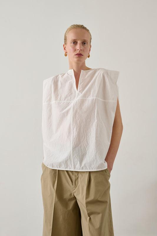 Top Isalys - Blanc - Coton - Femme